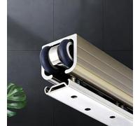 Guia Puerta Corredera Invisible Techo, Kit Herrajes Puertas Correderas Excluyendo Las Puertas, Riel Puerta Corredera Resistente para Cocina Baño Oficina Granero