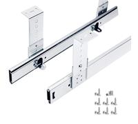 Guía Telescopicos Para Cajón O Bandeja De Teclado, Guías Correderas, Carril De Cajón De Extracción Total, Guías Para Estantes Extraíbles Bajo Mesa, Muebles Cajón Carril 2 Piezas