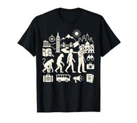 Guía turística Evolución Divertido Líder de Viajes Gráfico Camiseta