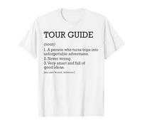 Guía turístico Definición de Trabajo Guía turística Divertida Personalizada Camiseta
