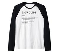 Guía turístico Definición de Trabajo Guía turística Divertida Personalizada Camiseta Manga Raglan