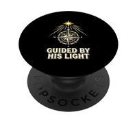 Guiado por su fe Cristiana Ligera PopSockets PopGrip Adhesivo