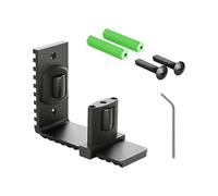 Guías ajustables para puerta de granero, guía de suelo para graneros deslizantes, guías de pared negras con tornillos, deslizadores de granero de fácil instalación