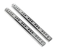 Guias Correderas Para Cajones 2x Correderas for cajones inferiores Cierre plateado Corredera fija for muebles con cojinetes de bolas acero(13 inch)