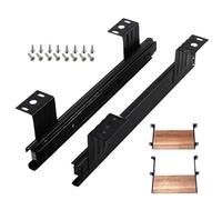 Guias Correderas Para Cajones/Bandeja Portateclados Extraible, Con Rodamientos De Bolas Y Extensión Completa, 1 Par Rieles De Suspensión De Acero, Carga Máxima 40 Kg