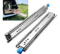 Guias Correderas Para Cajones Con Freno 500mm Extensión Completa Para Trabajo Pesado Rieles Para Cajones 120 KG Capacidad Carga con cerradura 1 par (2 piezas)
