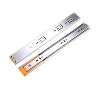 Guias Correderas Para Cajones Deslizador De Cajón Acero Inoxidable 12-20 ", Cierre Suave, Teclado, Gabinete, Riel Guía Deslizante, Herrajes for Muebles Tres Secciones(14 Inch)
