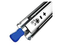 Guias Correderas Para Cajones Guía Deslizante for Cajón De Alta Resistencia 53,0 Mm Con Bloqueo Y, Rodamiento Bolas Extensión Completa Riel Triple 10-60 Pulgadas(With Lock,16inch(400mm))