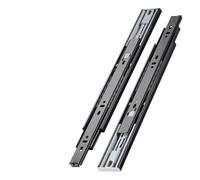 Guias Correderas Para Cajones Push To Open Drawer Slides Full Extension Handleless Side Mount Ball Bearing Metal Black Rails Track Guide Runners para cajones(D201 Stainless steel,18inch (45cm))