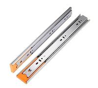 Guias Correderas Para Cajones Riel guía deslizante for cajón de acero inoxidable 12 a 20 pulgadas for teclado, gabinete, herrajes for muebles tres secciones(20 inch)