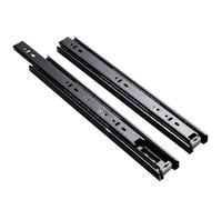 Guias Correderas Para Cajones Rieles deslizantes de 3 secciones for cajones, extensión completa, montaje lateral, amortiguador, rieles for gabinete con 10 tornillos (1 par)(25cm)
