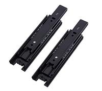 Guías de Cajón,Tianher Guías para Cajones 150 mm 6 Pulgadas Montaje Lateral Resistente Capacidad de Carga de 45 kg Guías de Rodillo para Cajón Extracción Parcial Correderas Cajones 2 Pcs.