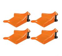 Guías de cuña de neumático, 4 herramientas de manguera de coche para un lavado eficiente y suave (naranja)