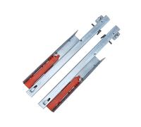 Guías de Montaje Inferior de Alta Resistencia de 450 mm - 1 par de guías de cajón con Sistema de Apertura por presión y Rebote para armarios de Cocina y baño, Capacidad de Carga de 25 kg, fu