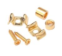 Guías de retención de árboles de cuerda de guitarra, 2 piezas con tornillos de montaje para guitarra eléctrica Fender Stratocaster Strat Tele Style (dorado)
