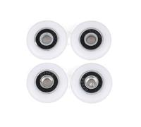 guías de Rodillos para baño, Shower Door and Bath Cabinet Roller Wheels Pack of 4 White 22-29mm(22mm)