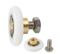 guías de Rodillos para baño, Shower Door Rollers Pack of 2 For Sliding Glass Doors Multiple Sizes(20mm)