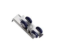 guías de Rodillos para baño, Sliding Door Roller Hanging Pulley Rail Track For Wooden Doors 4/8 Wheels(4 Wheels)