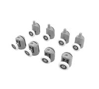 guías de Rodillos para baño, Sliding Shower Door Rollers Pack of 4-8 20-27mm Diameter(4 Upper 4pcs Lower,22MM 6MM)