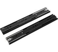 Guías deslizantes for cajones guía de rieles, 2 piezas Tope metal 8-22"Ancho 45 mm Silencio Riel tres secciones Accesorios hardware(14 inch(350MM))