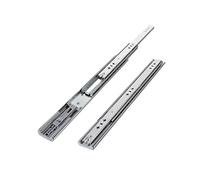 Guías deslizantes para gabinetes de montaje latera Correderas for cajones de 10 a 40 pulgadas ancho y 53 grosor, triple extensión, resistentes con cojinetes bolas bloqueo(10 inches 25mm)