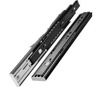 Guías deslizantes para gabinetes de montaje latera Correderas for cajones de 45 mm con apertura a presión, rieles tres secciones rebote silencioso, accesorios hardware(14 inch (35cm))