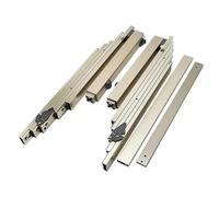 Guías deslizantes para gabinetes de montaje latera Rieles de mesa plegables ocultos Cajón gabinete aluminio Mesa comedor telescópica Deslizante Accesorios hardware empuje plano(540-700)