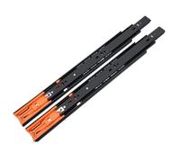 Guías for cajones con rodamiento de bolas Cierre Suave, 2 uds., 45mm, extensión completa 3 pliegues, montaje lateral, capacidad carga 45kg, tobogán for muebles Para Cajones De Armarios(Brown,14in)