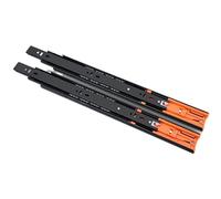 Guías for cajones con rodamiento de bolas de cierre suave de 45 mm, extensión completa de 3 pliegues, montaje lateral, capacidad de carga de 45 kg, corredera for muebles(Buffer 16inch 40cm)