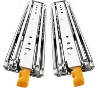 Guías for cajones ultrarresistentes de 1000-2000 mm con cerradura, guías extensión completa, rodamiento bolas, fuerte y resistente, capacidad 180 kg, 1 par(56in(140cm))