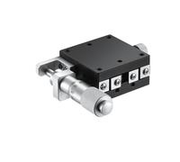 Guías lineales de eje X de 40/60/90/100/120 mm, miniplataforma de desplazamiento manual, micrómetro, mesa deslizante óptica(LX90)