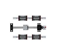 Guías lineales, guías deslizantes de movimiento li Kit De Husillo Bolas SFU2010 + Riel Lineal Cuadrado (2 Unidades HGR15 + 4 Bloques Deslizantes HGH15CA)(450mm)
