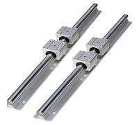 Guías lineales profesionales SBR16/12/20 mm de longitud, 250-1500, soporte riel eje lineal + 4 bloques rodamientos SBR16UU for piezas CNC(Sbr12uu,1400mm)