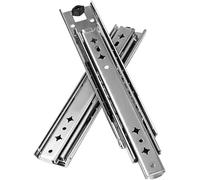 Guías metálicas de Alta Resistencia para cajones de 600 x 1000 mm, con extensión Completa, rodamientos de Bolas y Cerradura, Ideales para armarios de Cocina. Herrajes para Bricolaje, Uso Ind