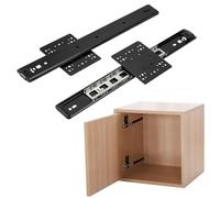 Guías ocultas para cajones de puertas de armario, 2 unidades, 30-70 cm de guías para puertas de armario, rodamiento de bolas, montaje lateral, correderas para puertas de bolsillo, herrajes para