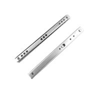 Guías para cajones 1Pair Micro Drawer Slide Ball Guide Two Sections 17mm Wide Steel Fold Rail Furniture