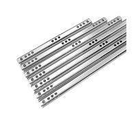 Guías para cajones 2 unids/par 8 ""-20"" rodamiento de bolas guías for cajones muebles deslizante bola acero teclado armario cajón corredores