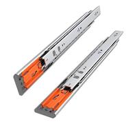 Guías para Cajones con Apertura por Presión, Mecanismo de Cierre Suave, Extensión Completa, Rodamientos de Bolas, Instalación Lateral, Rieles de 300 350 400 450 mm(18in(450mm))