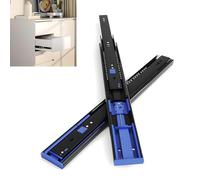 Guías para Cajones con Apertura por Presión, Rieles con Rodamientos de Bolas de Extensión Completa Adecuadas para Armarios Tocadores, Capacidad de 30 kg(20in (500mm))