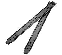 Guías para cajones con cierre suave, Correderas for cajones resistentes con rodamientos de bolas, cierre suave, montaje lateral, 10-20 pulgadas, color negro(450mm/18inch)