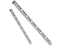 Guías para cajones con cierre suave, Paquete de 2 guías for cajones con rodamientos bolas, plateadas, varios tamaños, capacidad carga 20 kg for teclado(438mm/17inch)