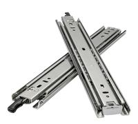 Guías Para Cajones Con Cojinetes De Bolas De Alta Guías For Cajones Resistentes De 51 Mm 3 Pliegues Montaje Lateral De Extensión Completa Rieles Deslizantes De Equipo Mecánico(950mm)