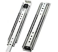 Guías Para Cajones Con Cojinetes De Bolas Montados Lateralmente Tres Secciones Extensión Completa Rieles Deslizantes For Cajones De Alta Resistencia De 76 Mm De Ancho 1 Par(850mm)