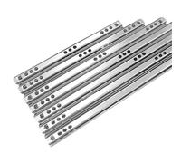 GuíAs Para Cajones Corredera de bolas acero for cajón, resistente, extensión completa, con micro guía y cojinetes(17MM 19inch 450mm)
