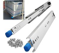 Guías para cajones de Alta Resistencia de 250x600 mm con extensión Completa, rodamientos de Bolas y Bloqueo. Capacidad de Carga de 120 kg Uso Industrial y en oficinas domésti