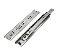 Guías para cajones de alta resistencia, Guías for cajones con rodamientos de bolas, extensión completa, montaje lateral, 3 pliegues, plateadas, 100-1000 mm, paquete 2(700mm/28inch)