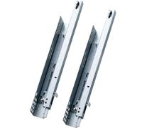 Guías para cajones de alta resistencia, Paquete de 2 guías for cajones bajo encimera, extensión completa, cierre suave, color plateado, 10 a 20 pulgadas, 100 kg(250mm/10inch)