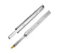 Guías para cajones de cierre suave bajo montaje 1 par de correderas for cajón con cerradura 24 pulgadas montaje lateral y rodamiento bolas, extensión completa 3 pliegues