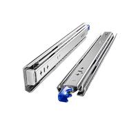 Guías para cajones de cierre suave bajo montaje 1 par de correderas for cajones alta resistencia con bloqueo 53mm carga completa extensión rodamientos bolas rieles industriales(28inches)