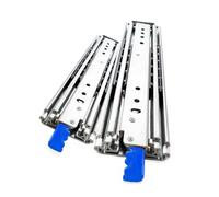 Guías para cajones de cierre suave bajo montaje 1 Par De Correderas For Cajones Carga Pesada 12 A 48 Pulgadas Con Cerradura, Extensión Completa, Riel Guía 3 Pliegues(30inch(750mm))